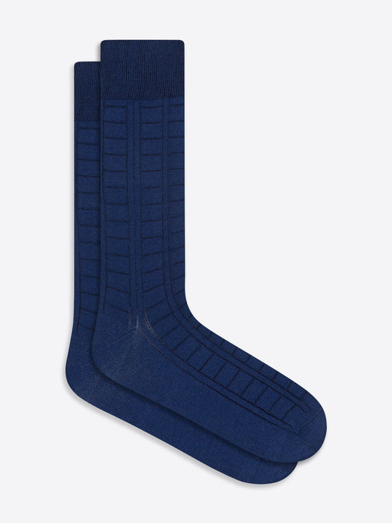 Bugatchi - Mercerized cotton socks tone-on-tone pattern