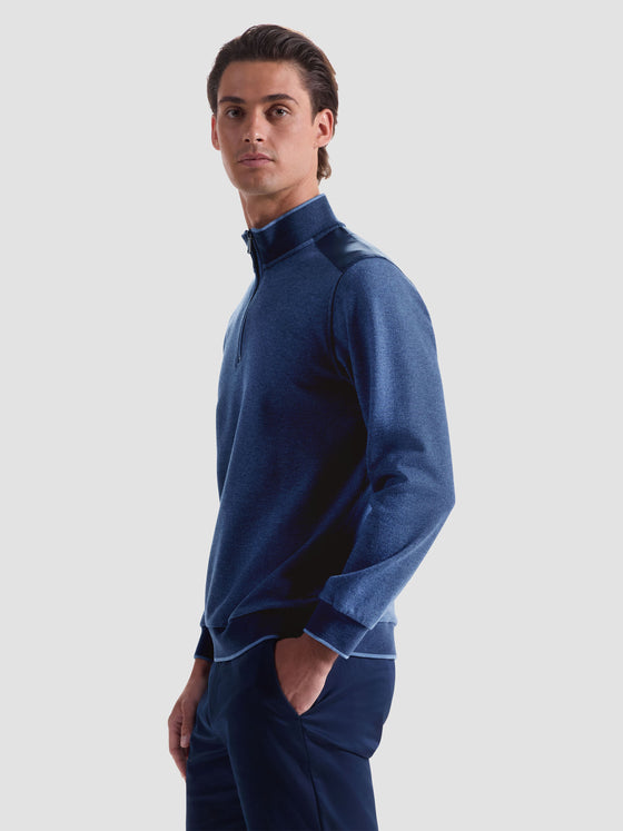 Bugatchi - Chandail col zip de coton et modal