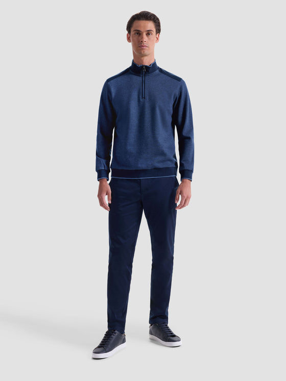 Bugatchi - Chandail col zip de coton et modal