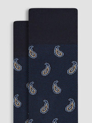 Bugatchi - Paisley Cotton and Cashmere Socks