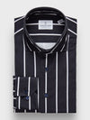 Emanuel Berg - Byron - Chemise manches longues à rayures Albini 4Flex - Modern Fit - Marine