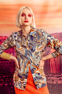  VLT's by Valentina's - 650 - Long-sleeved viscose blouse PAISLEY