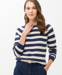  BRAX - Lesley - Striped crew neck sweater