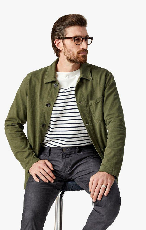 34 heritage - Cool Antracite Reversed Twill - LE CAPITAINE D'A BORD