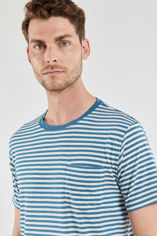 Armor-Lux - T-shirt rayé Heritage coton et lin - LE CAPITAINE D'A BORD