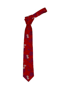  Hemley - Cravate de soie florale - LE CAPITAINE D'A BORD