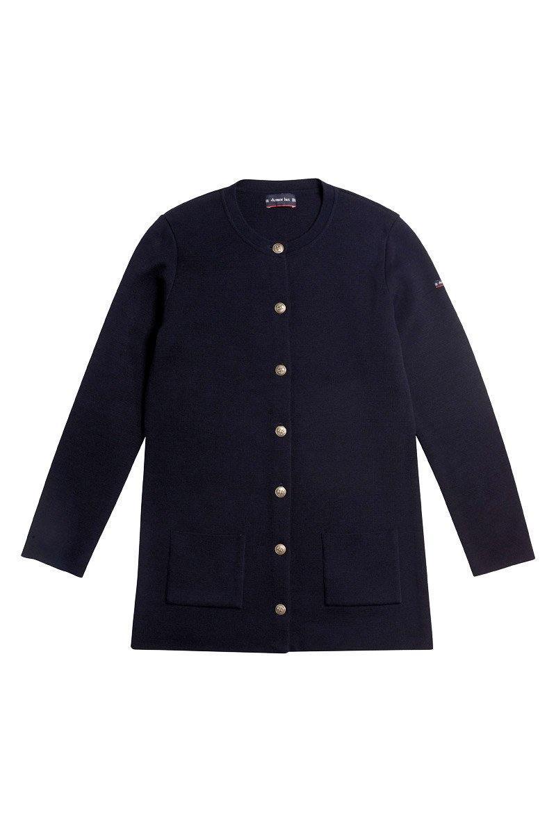 Maglione Donna Armor Lux Mellac – Giacca Elegante In Maglia Ad Alta Densità, Manifattura Francese, Modello Tirare