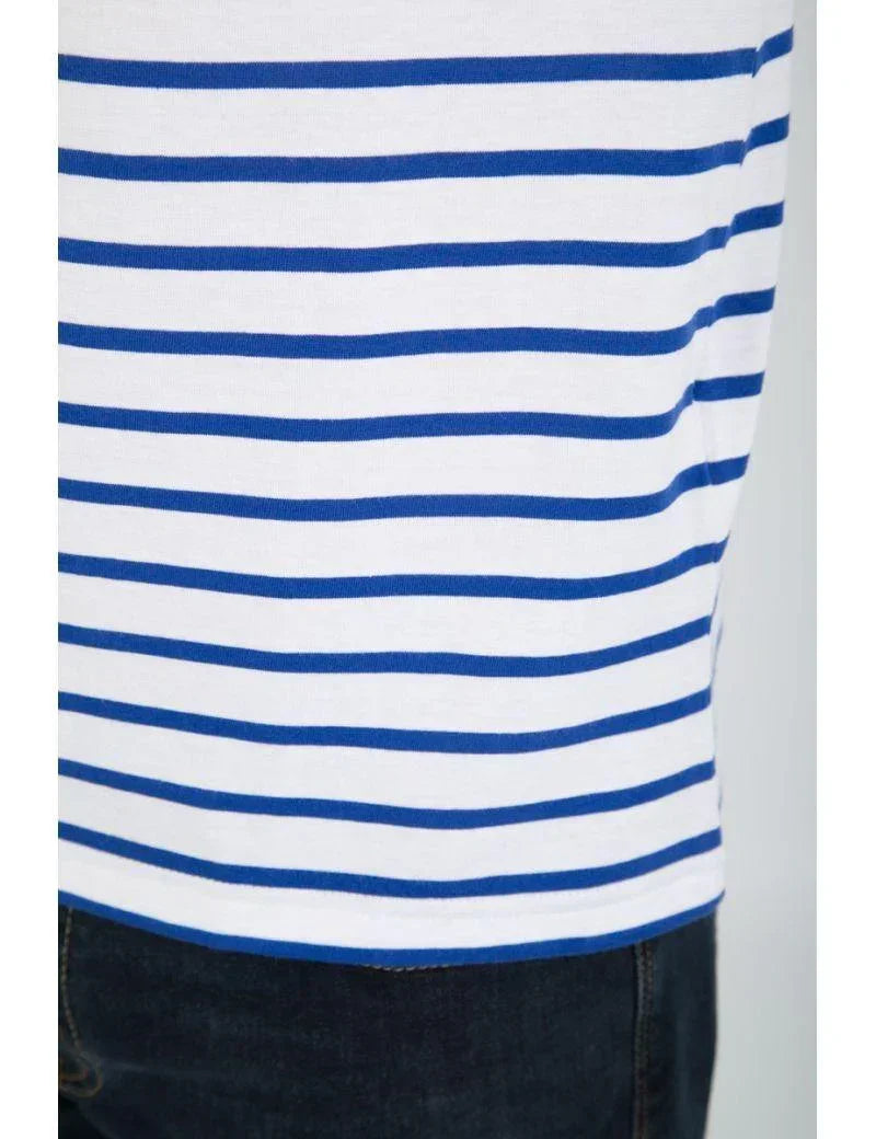 Armor-lux Callac Héritage Stripe T-Shirt Pale Olive/Milk Hos