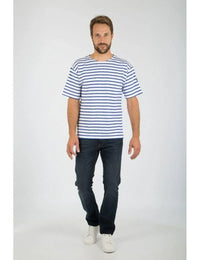 Armor-lux Callac Héritage Stripe T-Shirt Pale Olive/Milk Hos