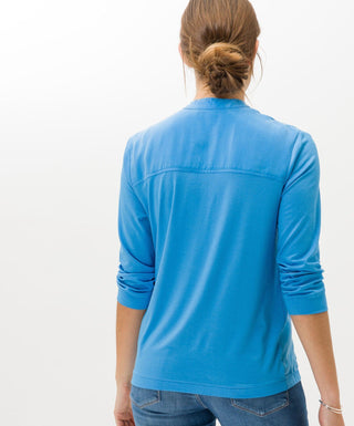 BRAX - Clarissa - Blouse de viscose à col mao - LE CAPITAINE D'A BORD