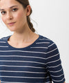 BRAX - Colletta - T-shirt rayé de lin - LE CAPITAINE D'A BORD