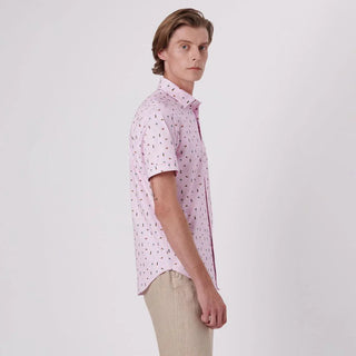 Bugatchi - Chemise manches courtes palmiers et ananas OOOHCOTTON© - LE CAPITAINE D'A BORD