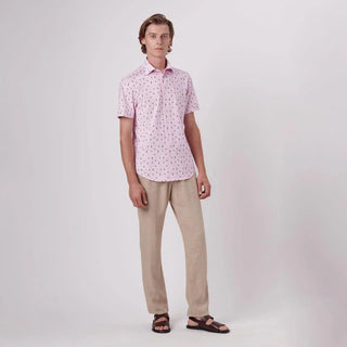 Bugatchi - Chemise manches courtes palmiers et ananas OOOHCOTTON© - LE CAPITAINE D'A BORD