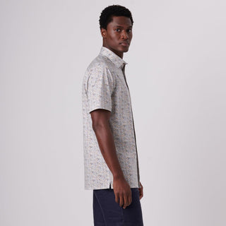 Bugatchi - Milo - Chemise manches courtes motifs OOOHCOTTON© - LE CAPITAINE D'A BORD