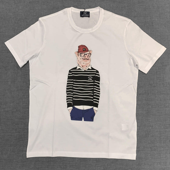 Paul & Shark - T-shirt L'année du Cochon (disponible en marine, blanc, rouge) - LE CAPITAINE D'A BORD