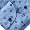Emanuel Berg - Harvard - Chemise florale manches longues 100% coton - Modern Fit - Bleu - LE CAPITAINE D'A BORD