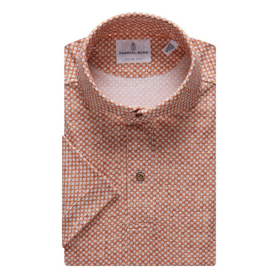 Emanuel Berg - Marselie - Polo manches courtes Premium Jersey Knit - Modern Fit - Orange - LE CAPITAINE D'A BORD