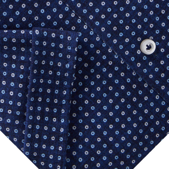 Emanuel Berg - Pablo - Chemise manches courtes Premium Jersey Knit - Modern Fit - Marine - LE CAPITAINE D'A BORD