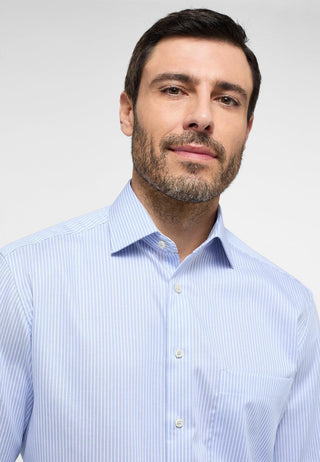 ETERNA - Chemise manches longues rayé Modern Fit - Poudre/Blanc - LE CAPITAINE D'A BORD