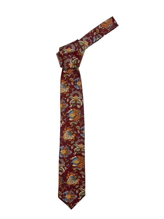Hemley - Cravate de soie florale - LE CAPITAINE D'A BORD