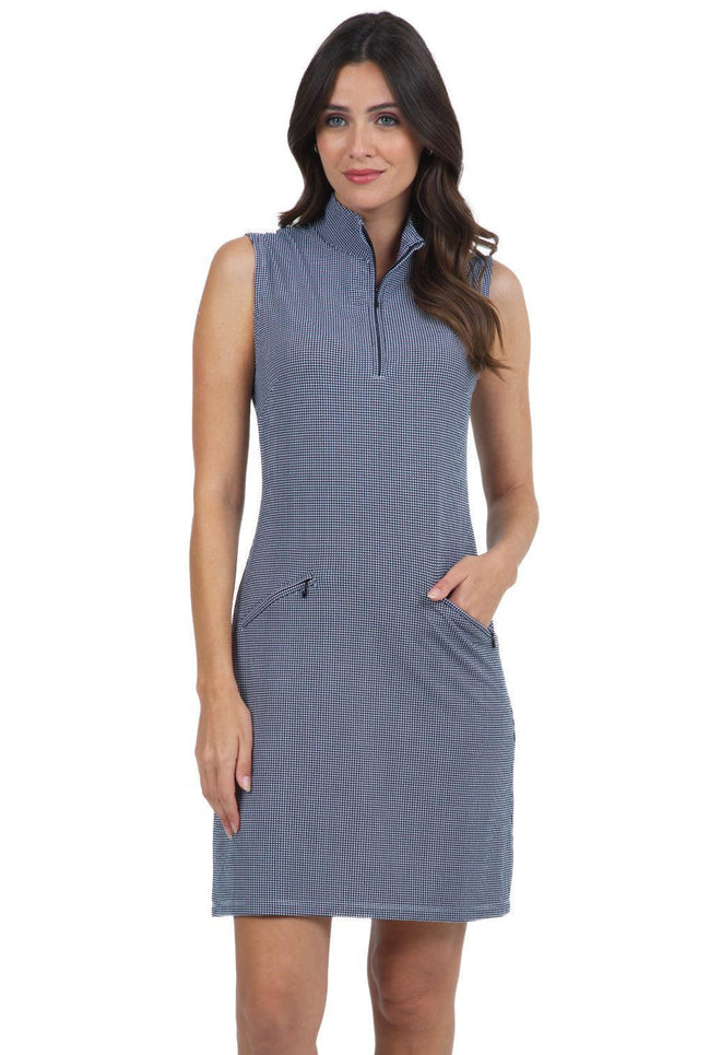 Robe courte imprimée manches courtes, bleu / jaune