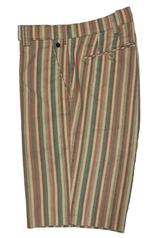 Meyer - Bermudas Palma de coton à rayures colorées - LE CAPITAINE D'A BORD