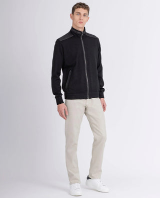 Paul & Shark - Cardigan zip de laine avec nylon aux épaules - LE CAPITAINE D'A BORD