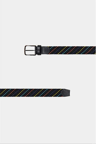 Paul & Shark - Ceinture tressée élastique multicolore - LE CAPITAINE D'A BORD