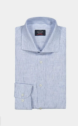 Paul & Shark - Chemise manches longues à rayures de lin - J Fit - LE CAPITAINE D'A BORD