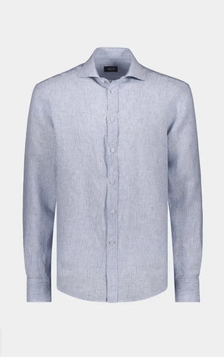 Paul & Shark - Chemise manches longues à rayures de lin - J Fit - LE CAPITAINE D'A BORD