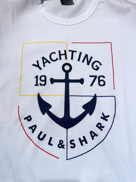 Paul & Shark - T-shirt de coton avec ancre de bateau - LE CAPITAINE D'A BORD
