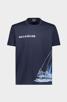  Paul & Shark - T-shirt de coton avec voilier - LE CAPITAINE D'A BORD