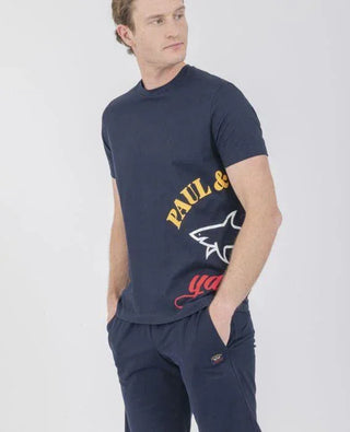 Paul & Shark - T-shirt de coton logo sur le côté - LE CAPITAINE D'A BORD