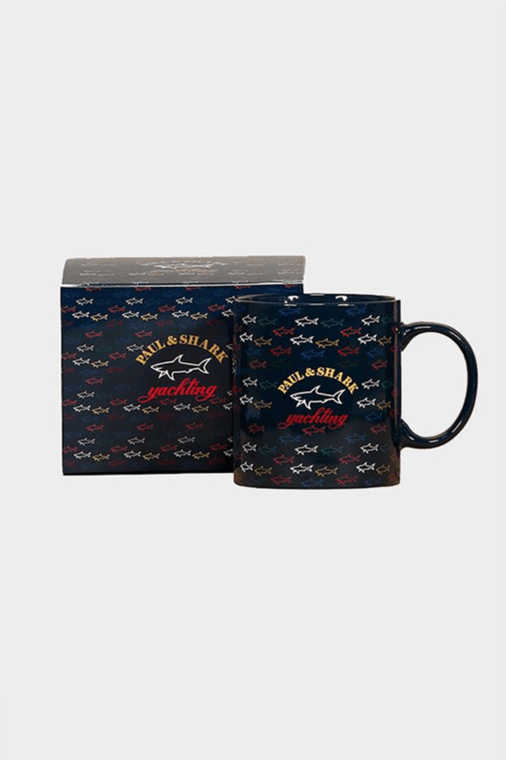 Paul & Shark - Tasse à café avec requins multicolores - LE CAPITAINE D'A BORD