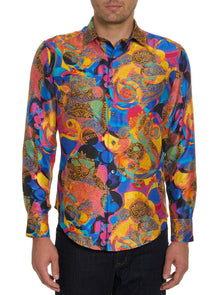Chemise Robert Graham taille petite, chemise habillée à fleurs Chemise Robert Graham taille petite, chemise habillée à fleurs