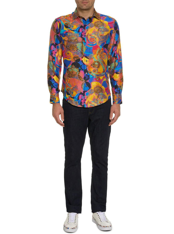 Chemise à carreaux Robert Graham XL boutonnée détail brodé Chemise à carreaux Robert Graham XL boutonnée détail brodé