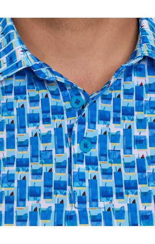 Robert Graham - Polo manches courtes performance Tequila Sunrise - LE CAPITAINE D'A BORD